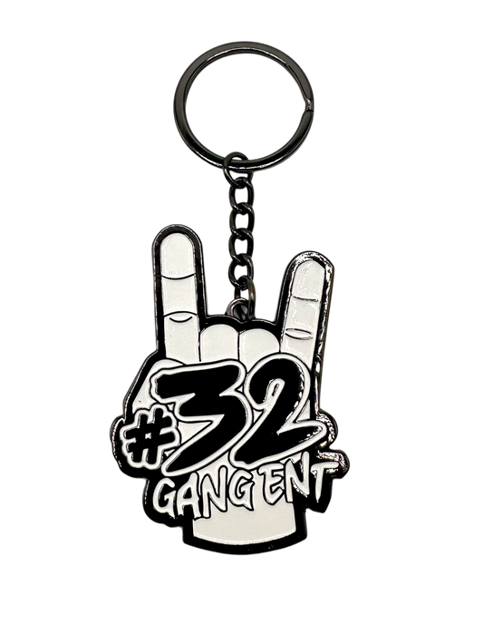 32 GANG METAL KEYCHAIN